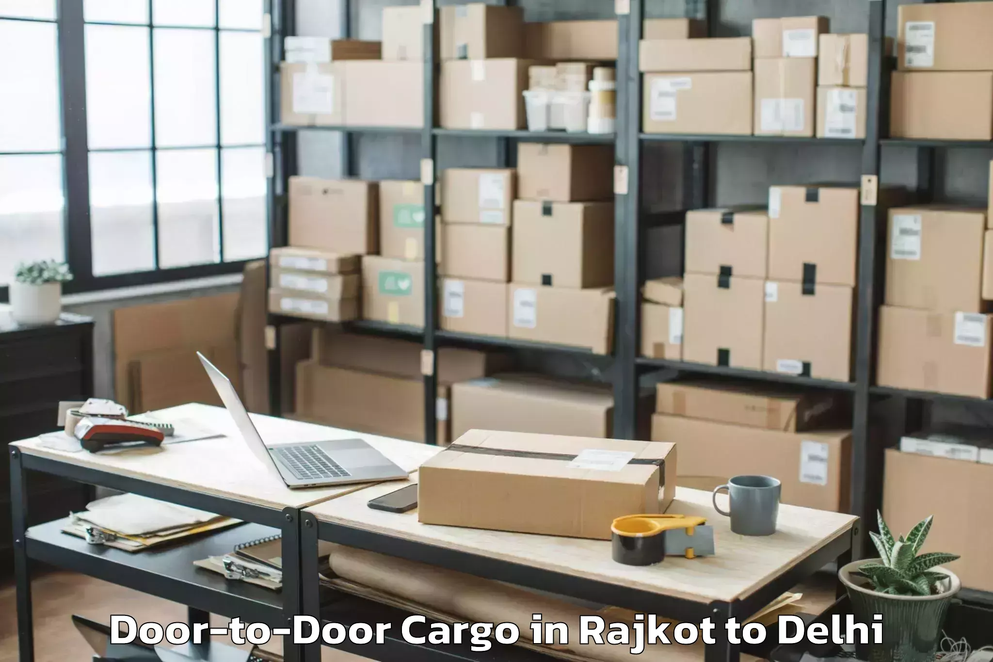 Hassle-Free Rajkot to Rajouri Garden Door To Door Cargo